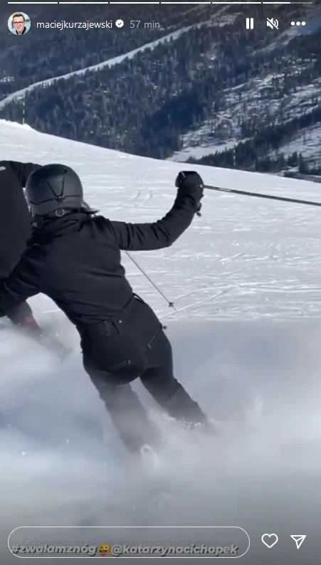 Cichopek przewróciła się na stoku