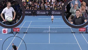 Hubert Hurkacz w półfinale turnieju w Marsylii zdobył fenomenalny punkt, nie dając szans na obronę Aleksandrowi Bublikowi