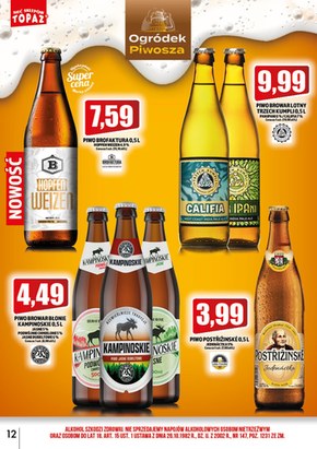 Topaz - oferta z alkoholem
