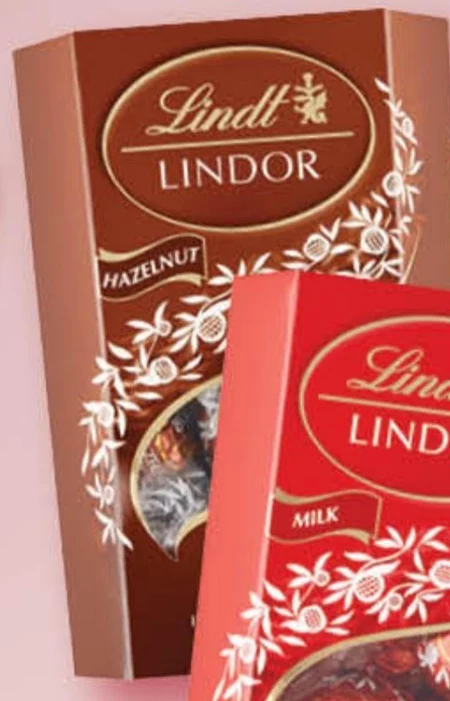 Lindt Lindor Pralinki z czekolady mlecznej z kawałkami orzechów laskowych 200 g