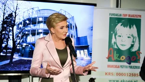 Pierwsza dama Polski Agata Kornhauser-Duda na otwarciu Kliniki "Budzik" dla dorosłych