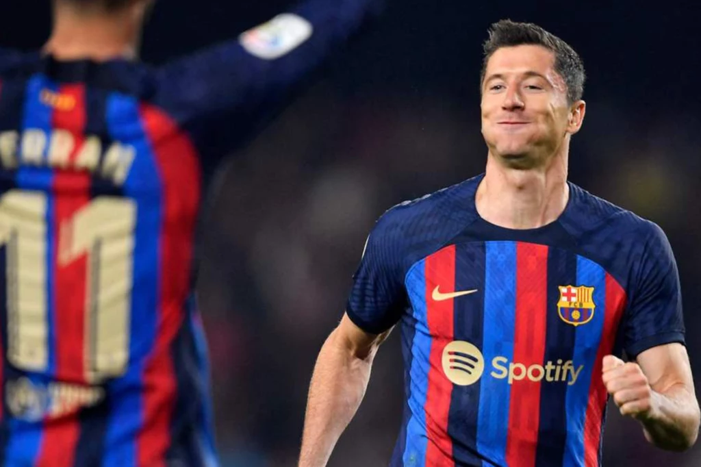 Robert Lewandowski w barwach FC Barcelona Robert Lewandowski w barwach FC Barcelona