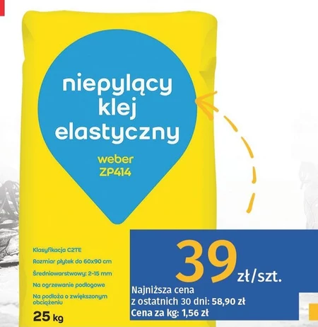 Klej elastyczny do płytek Weber