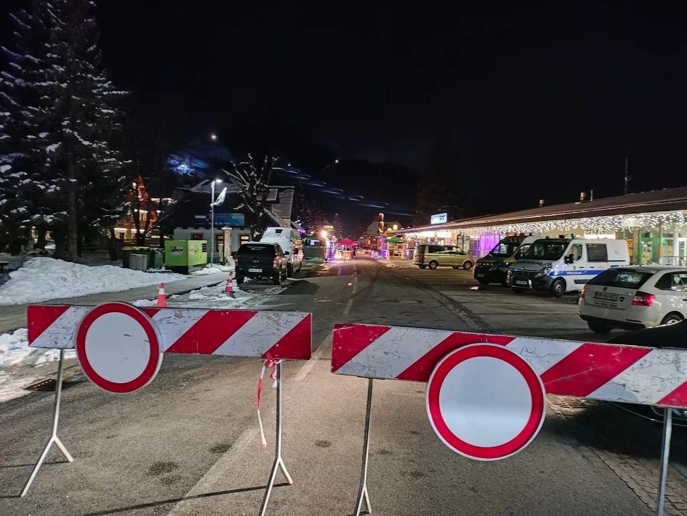 Centrum Kranjskiej Gory puste. Kibiców brak Centrum Kranjskiej Gory puste. Kibiców brak