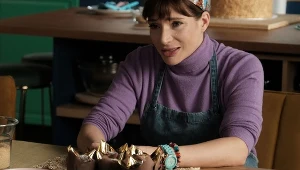 Anna Dereszowska na planie serialu "Lulu"