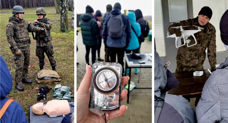 Uczestniczy wzięli udział w licznych treningach, mogli też zobaczyć różnego rodzaju sprzęty wojskowe