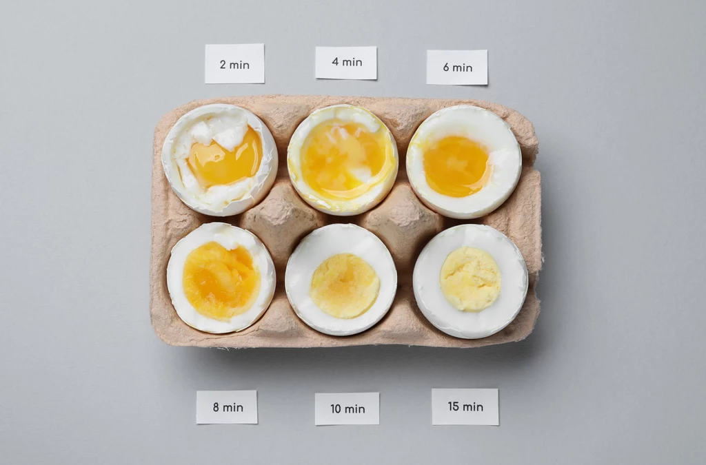 Czas gotowania ma wpływ na konsystencję jaj
