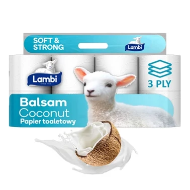Lambi Balsam Coconut Papier toaletowy 8 rolek - 1