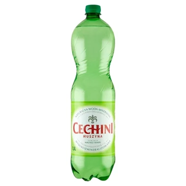 Cechini Muszyna Naturalna woda mineralna wysokozmineralizowana średnionasycona CO₂ 1,5 l - 1