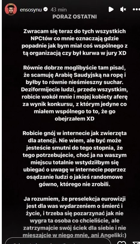 Allan Krupa wrócił do afery eurowizyjnej. Allan Krupa wrócił do afery eurowizyjnej.