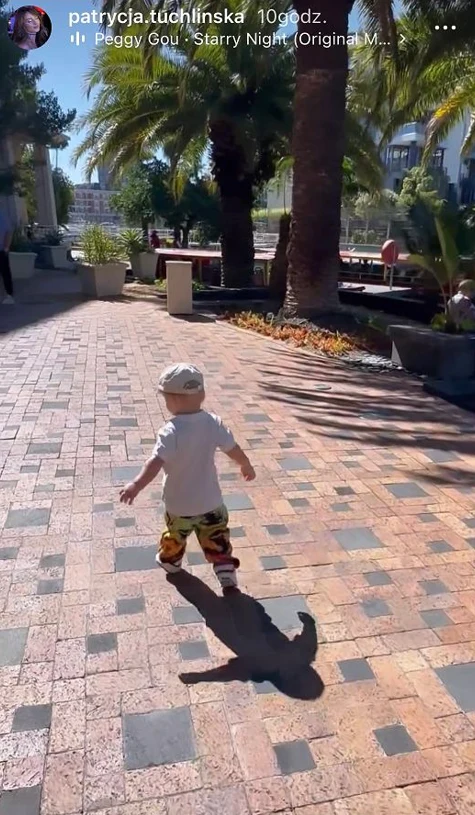 Syn Patrycji Tuchlińskiej na wakacjach Syn Patrycji Tuchlińskiej na wakacjach