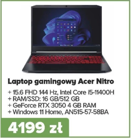 Laptop gamingowy Acer