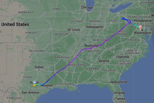 Trasa lotu nr 469 z Teksasu do Niemiec, który doświadczył poważnych turbulencji Trasa lotu nr 469 z Teksasu do Niemiec, który doświadczył poważnych turbulencji