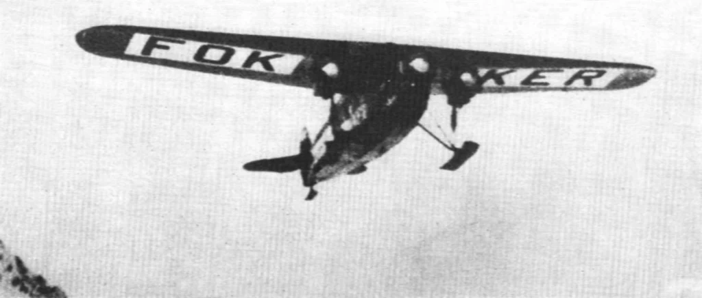 Fokker F.VII - samlot, którym Byrd Bennett przelecieli nad biegunem północnym