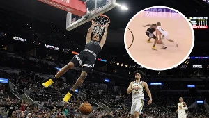 NBA. Jeremy Sochan popisał się niezwykłą akcją podczas ostatniego meczu San Antonio Spurs