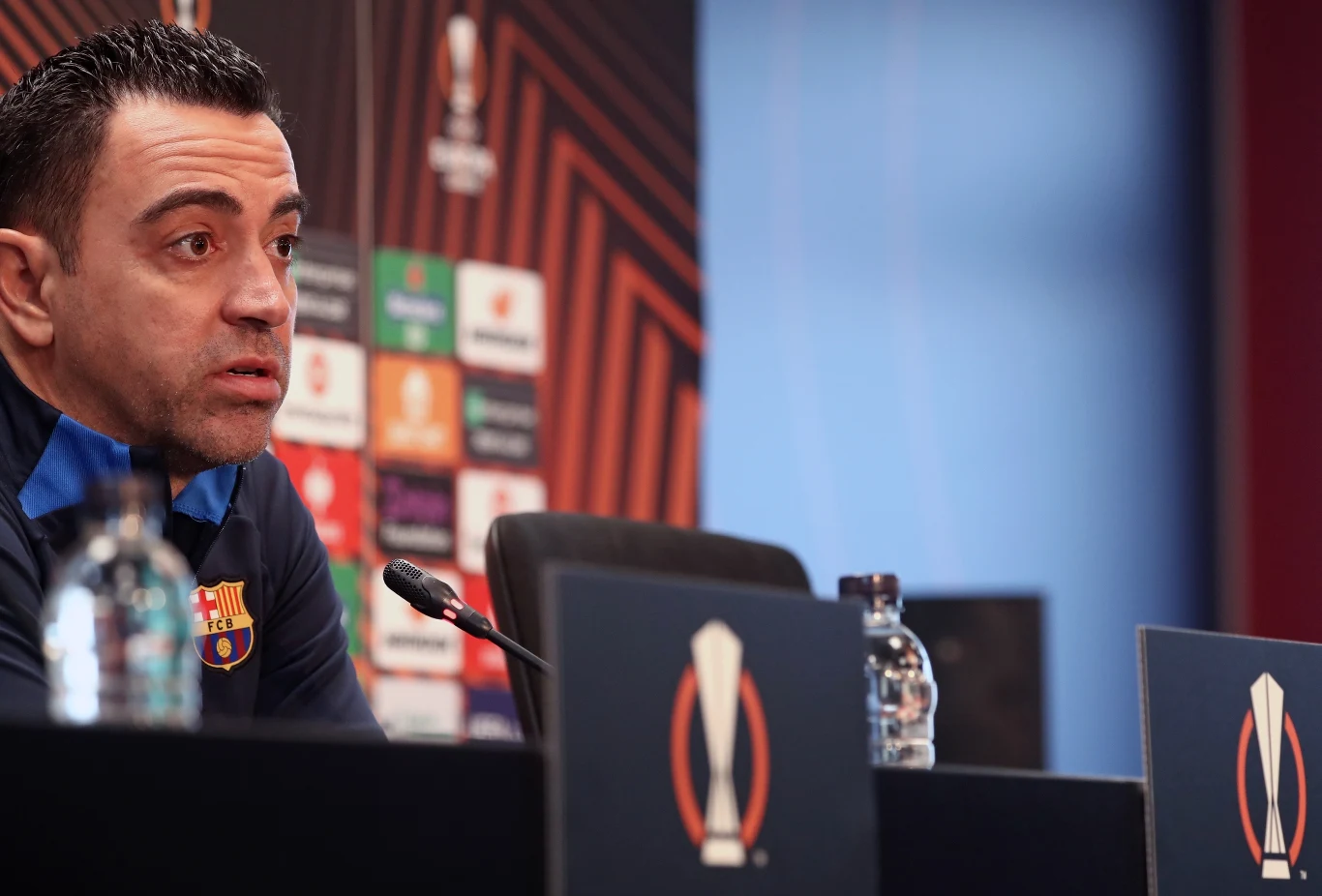 Xavi na konferencji prasowej