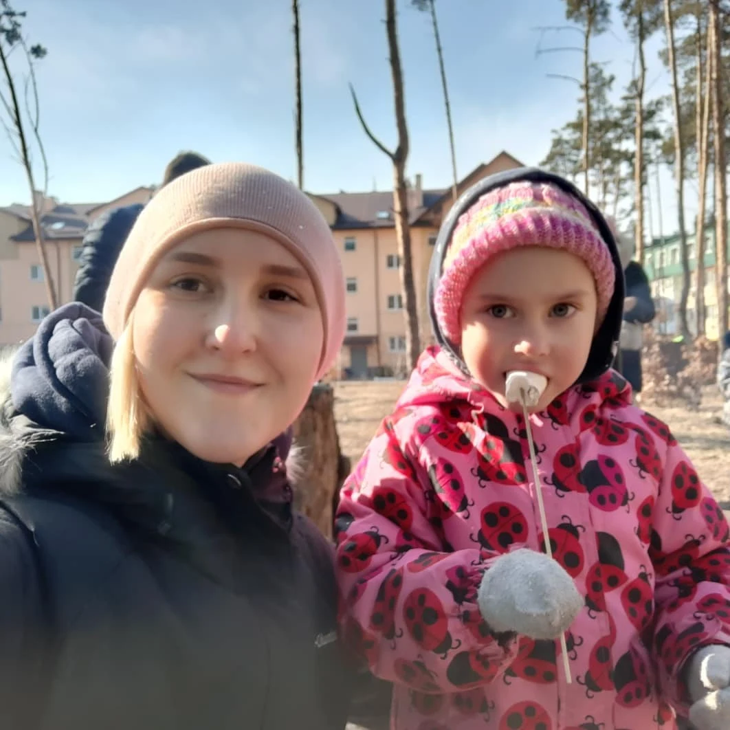 Anna Dimchenko z córką Anna Dimchenko z córką