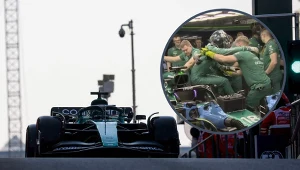 Mechanicy musieli wyciągać Lance'a Strolla z samochodu