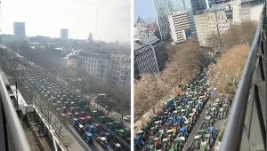 Na ulicę Brukseli zjechało niemal trzy tysiące traktorów. Miasto było sparaliżowane