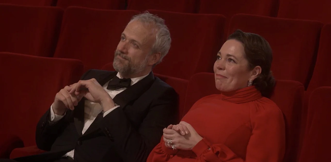 Olivia Colman i Sam Mendes w 2021 roku