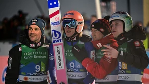 Piotr Żyła, Dawid Kubacki, Kamil Stoch i Aleksander Zniszczoł