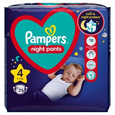 Pampers Night Pants Pieluchomajtki rozmiar 4, 25 pieluszek, 9kg-15kg - 2