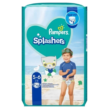 Pampers Splashers Baby Shark Pieluchomajtki do pływania, rozmiar 5, 14kg+, 10szt - 2