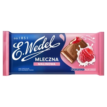 E. Wedel Czekolada mleczna malinowa 100 g - 0