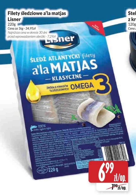 Lisner Filety śledziowe a'la Matjas klasyczne 220 g