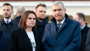 Swiatłana Cichanouska i Paweł Łatuszka