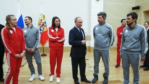 Władimir Putin i mistrzowie rosyjskiego sportu