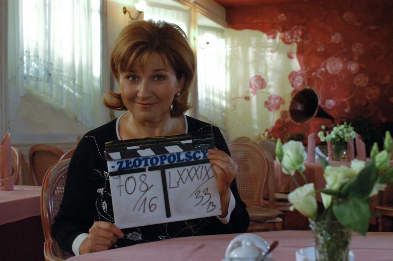 Ewa Ziętek na planie "Złotopolskich" Ewa Ziętek na planie "Złotopolskich"