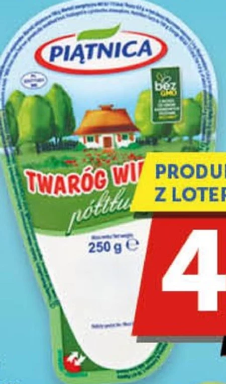 Piątnica Twaróg wiejski półtłusty 250 g