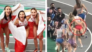 Od lewej: Marika Popowicz-Drapała, Anna Kiełbasinska, Anna Pałys, poza kadrem Alicja Wrona-Kutrzepa. A po prawej stronie zdjęcie z podlegającej protestowi sytuacji