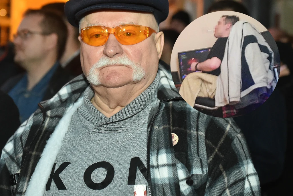 Lech Wałęsa i syn Sławomir Wałęsa (fot. Forum;EasNews)