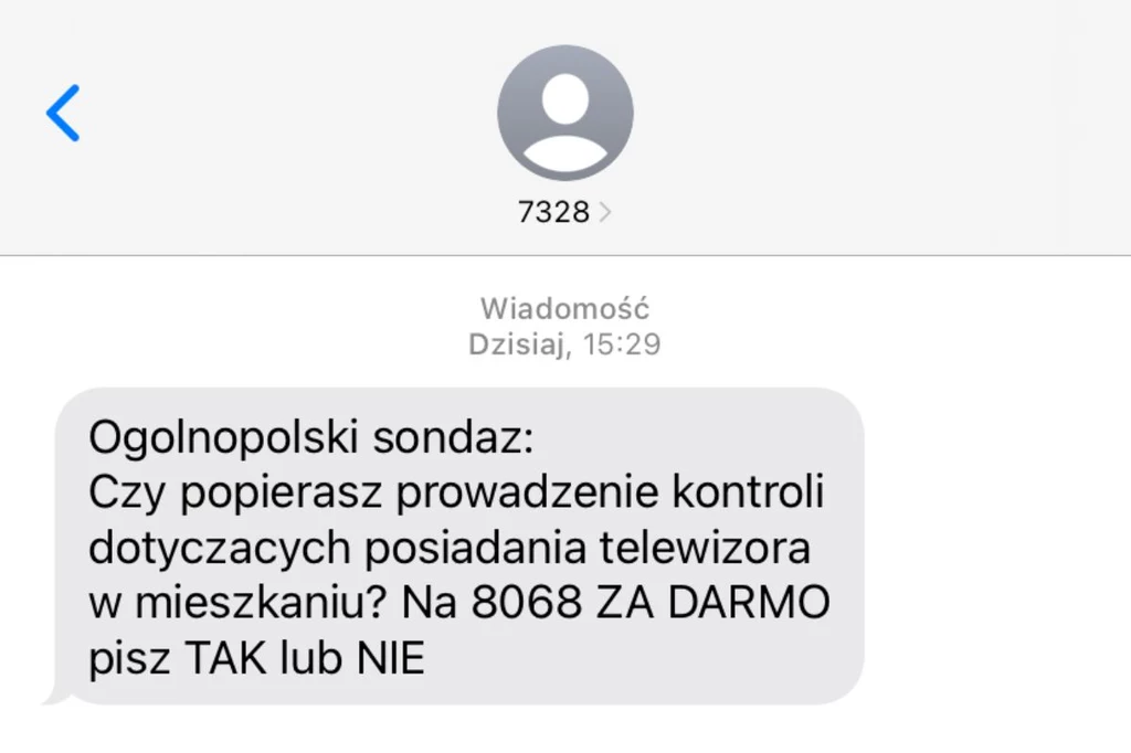 Taką wiadomość otrzymała nasza Czytelniczka (screen)