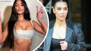 Kim Kardashian wybrała krótki top, który odsłonił jej umięśniony brzuch oraz opiętą, długą spódnicę