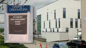 Kartka, która zawisła na drzwiach gabinetu Michała Pasternaka