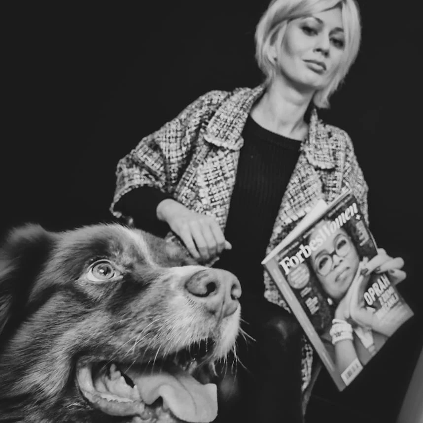 Katarzyna Zdanowicz ze swoim psem