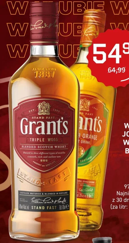 Grant's Triple Wood Blended Scotch Whisky 700 ml