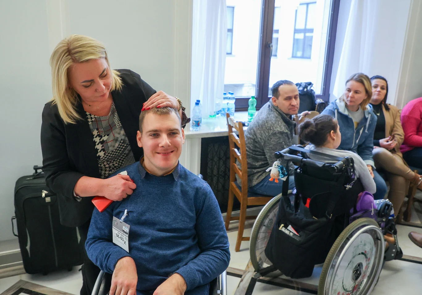 Posłanka Iwona Hartwich z synem Kubą 