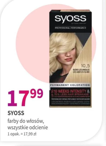 Syoss Permanent Cool Color Krem koloryzujący 9_5 mroźny perłowy blond
