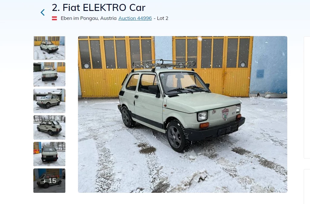 Elektryczny Fiat 126 BIS / Fot. Troostwijk Auctions