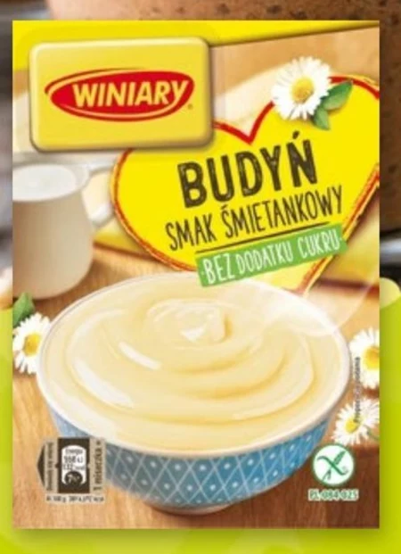 Winiary Budyń bez dodatku cukru smak śmietankowy 35 g