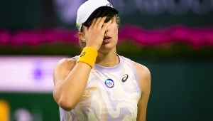 Iga Świątek w meczu z Biancą Andreescu w Indian Wells
