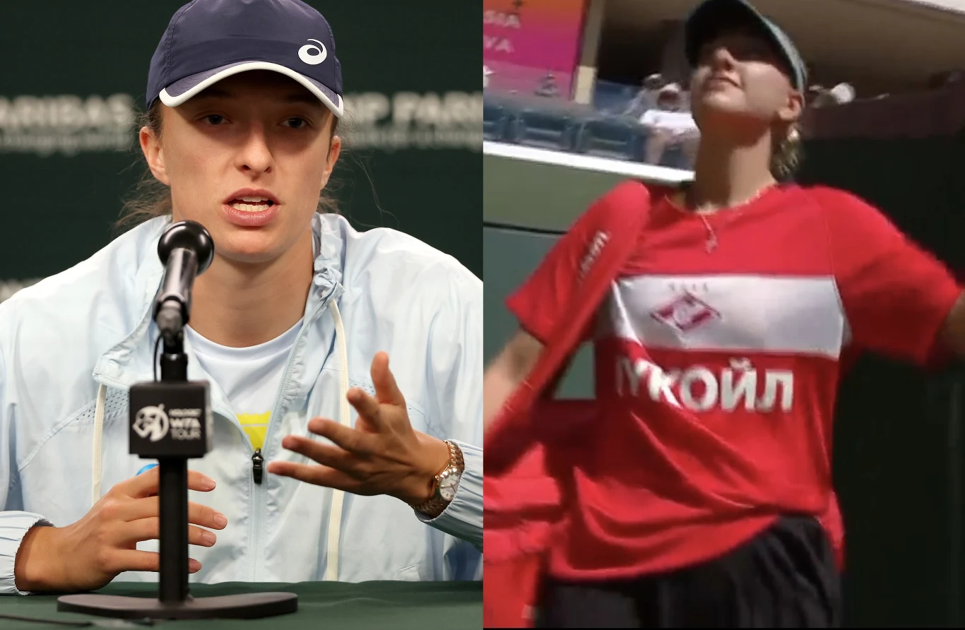 Iga Świątek zareagowała na prowokację Rosjanki na Indian Wells Iga Świątek zareagowała na prowokację Rosjanki na Indian Wells