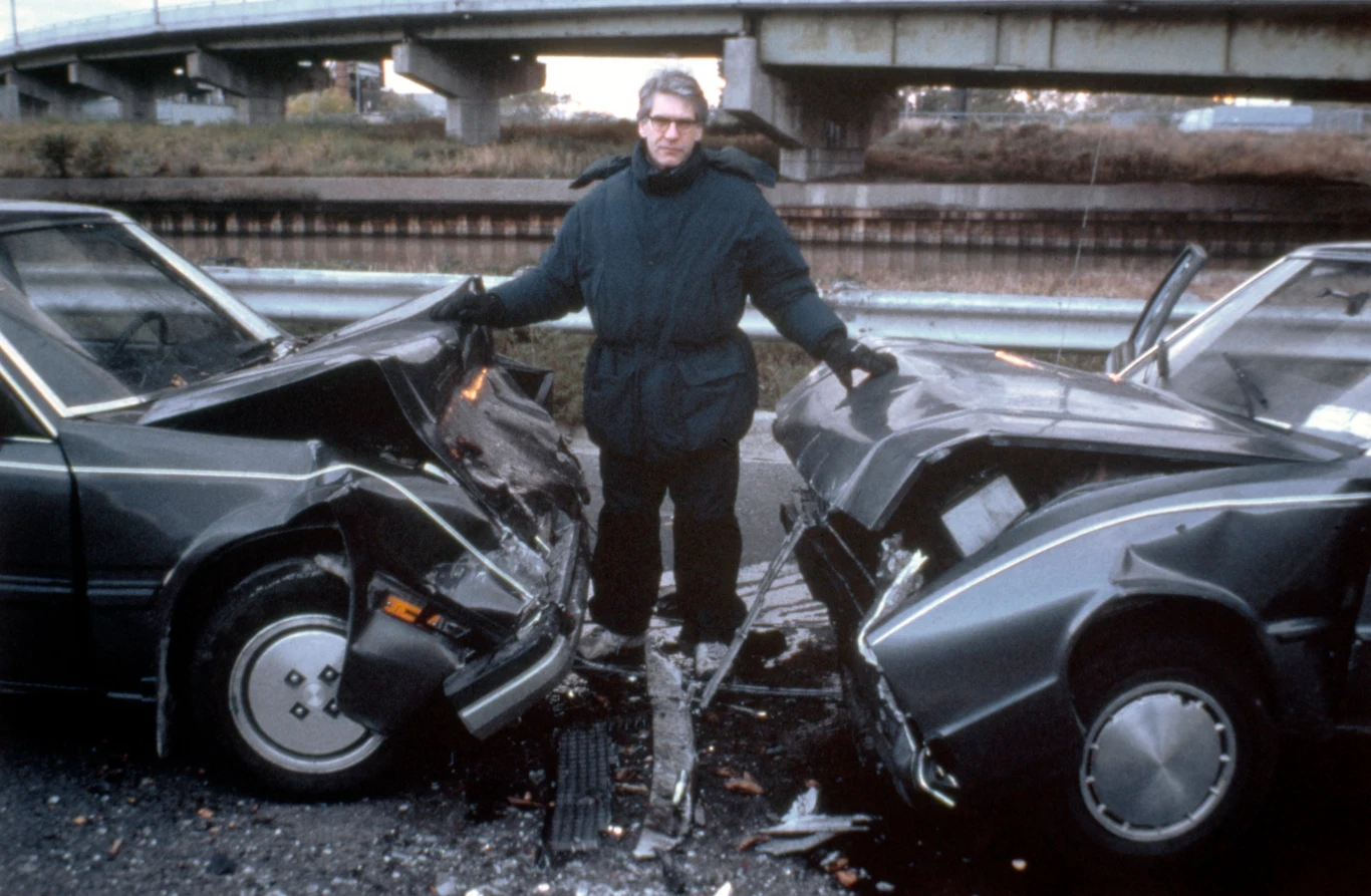 David Cronenberg na planie filmu "Crash"