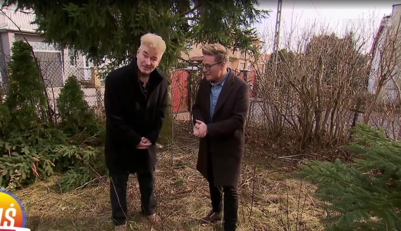 Zbigniew Zaranek na swojej działce z Mateuszem Szymkowiakiem