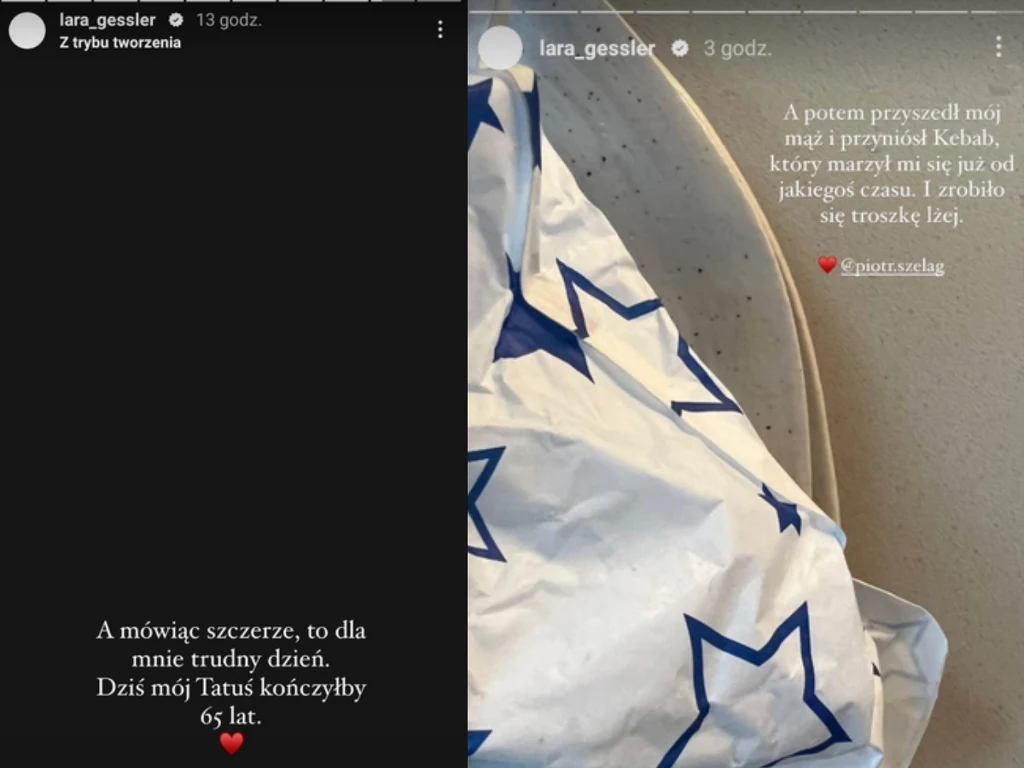 Lara Gessler wspomina zmarłego ojca. W trudnych chwilach pomógł jej mąż z kebabem!