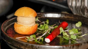 "Pate de foie gras" w restauracji Tocqueville w Nowym Jorku